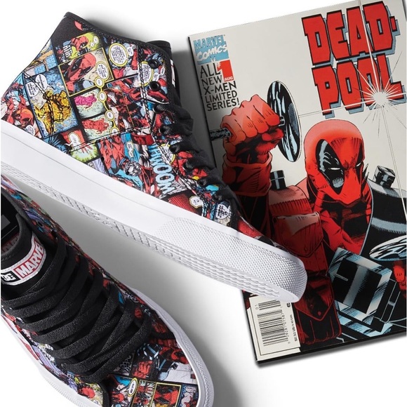 DC Marvel Deadpool Comic High Top Sneakers - Picture 11 of 12